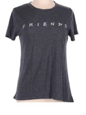 FRIENDS Gray Short Sleeve Classic Graphic T-shirt | EUC